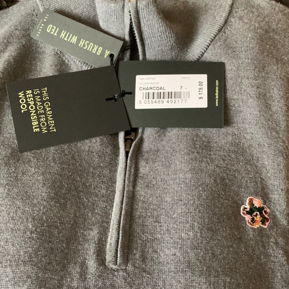 Ted Baker Core Half Zip Wool Pull-Over NWT - Picture 5 of 8